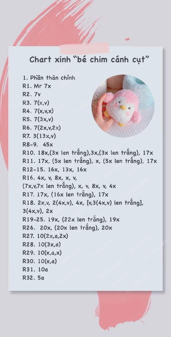 Hướng dẫn móc len chú chim cánh cụt dễ thương cho người mới bắt đầu