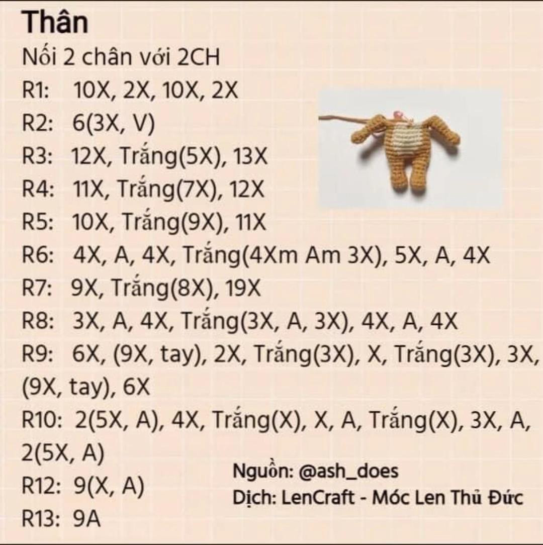 Hướng dẫn móc len chuột đáng yêu với biểu cảm vui nhộn