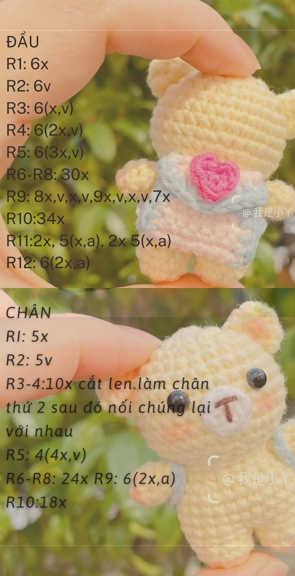 Hướng dẫn móc len gấu bông mini dễ thương cho người mới bắt đầu