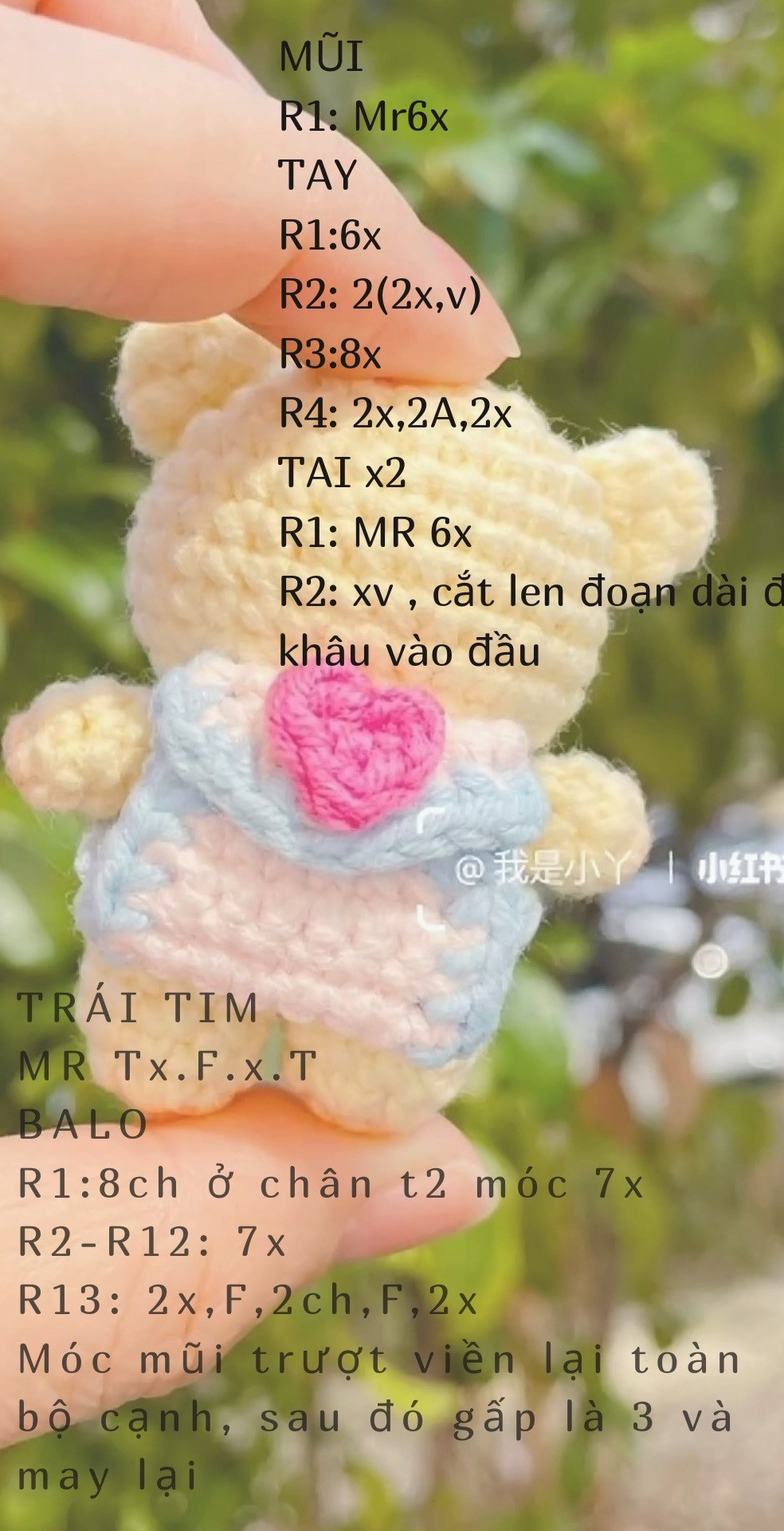 Hướng dẫn móc len gấu bông mini dễ thương cho người mới bắt đầu