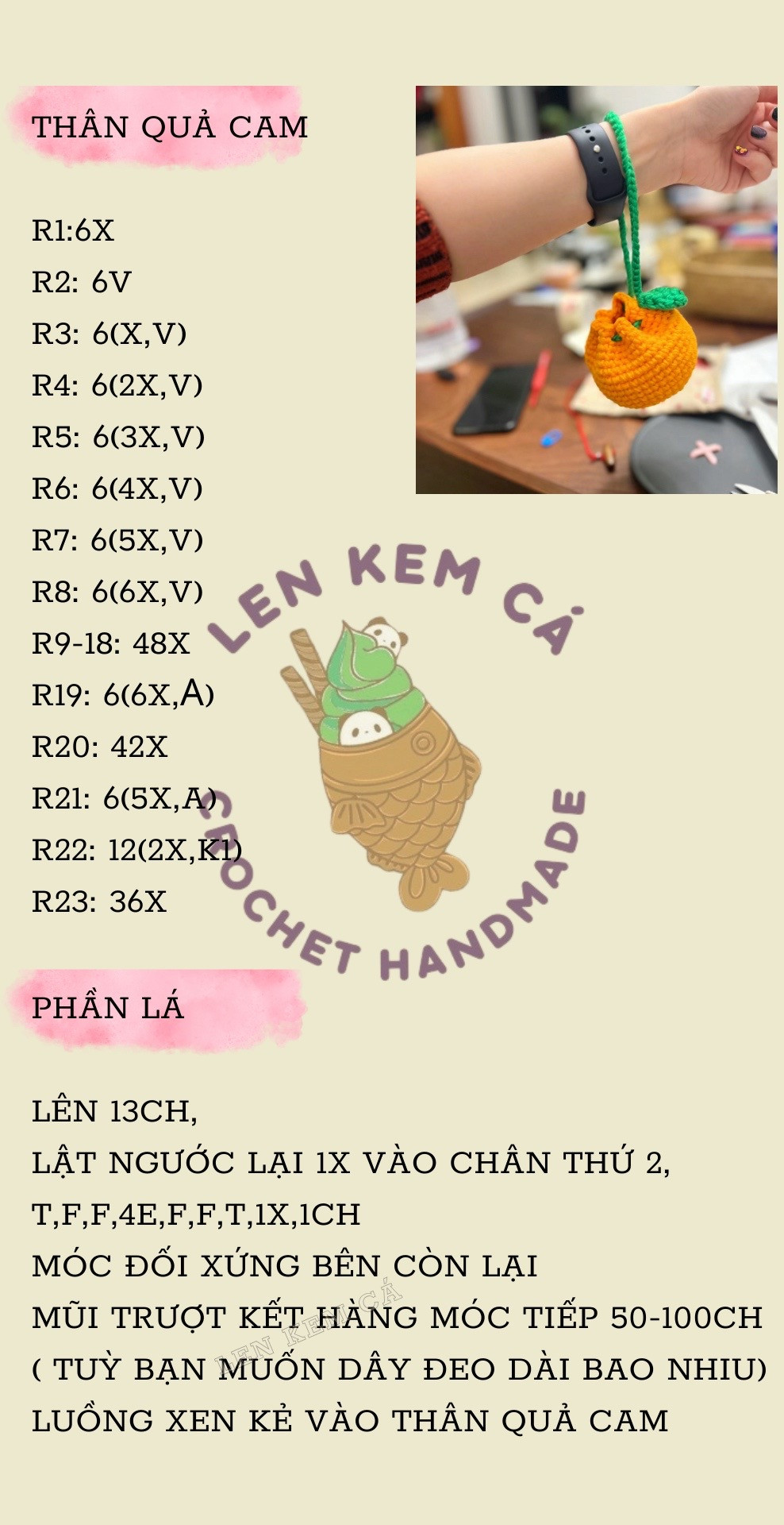 Hướng dẫn móc quả bí ngô len dễ thương cho mùa thu