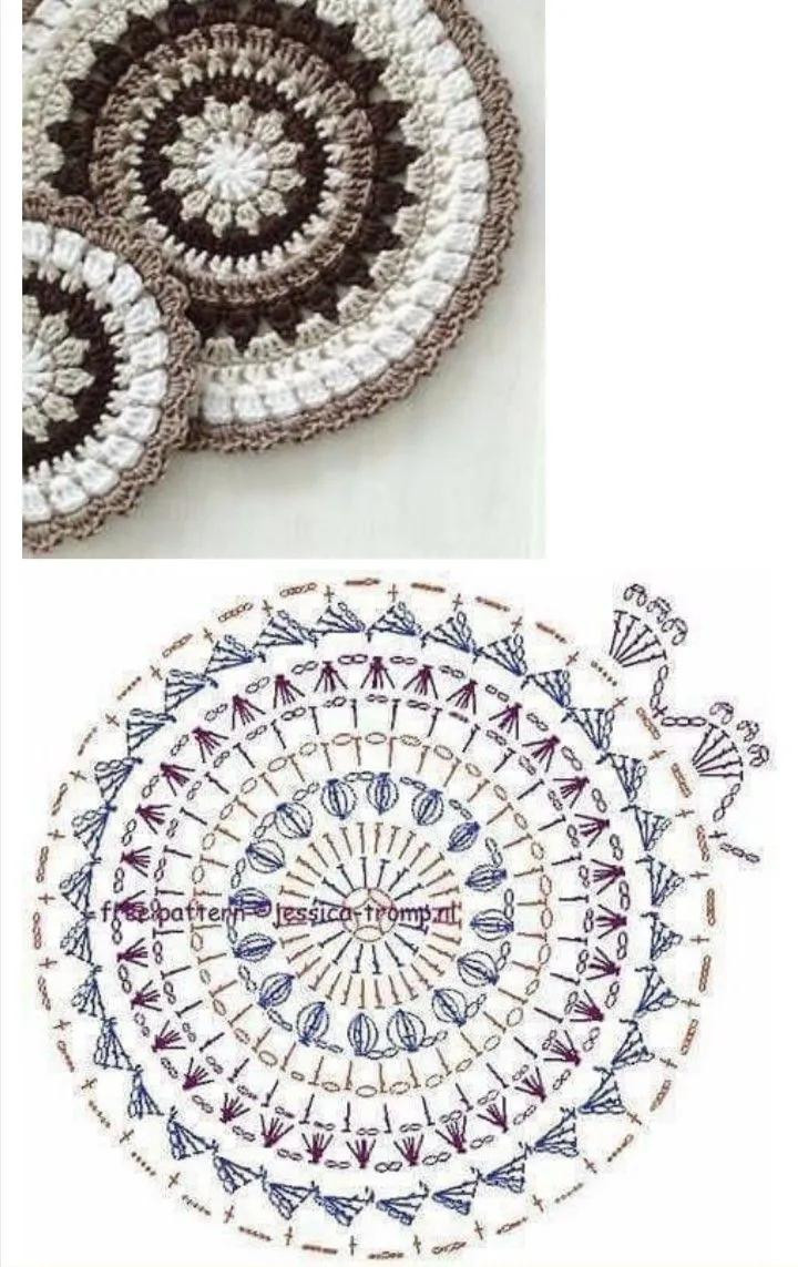 Intricate Crochet Mandala Pattern with Heart Motif Design
