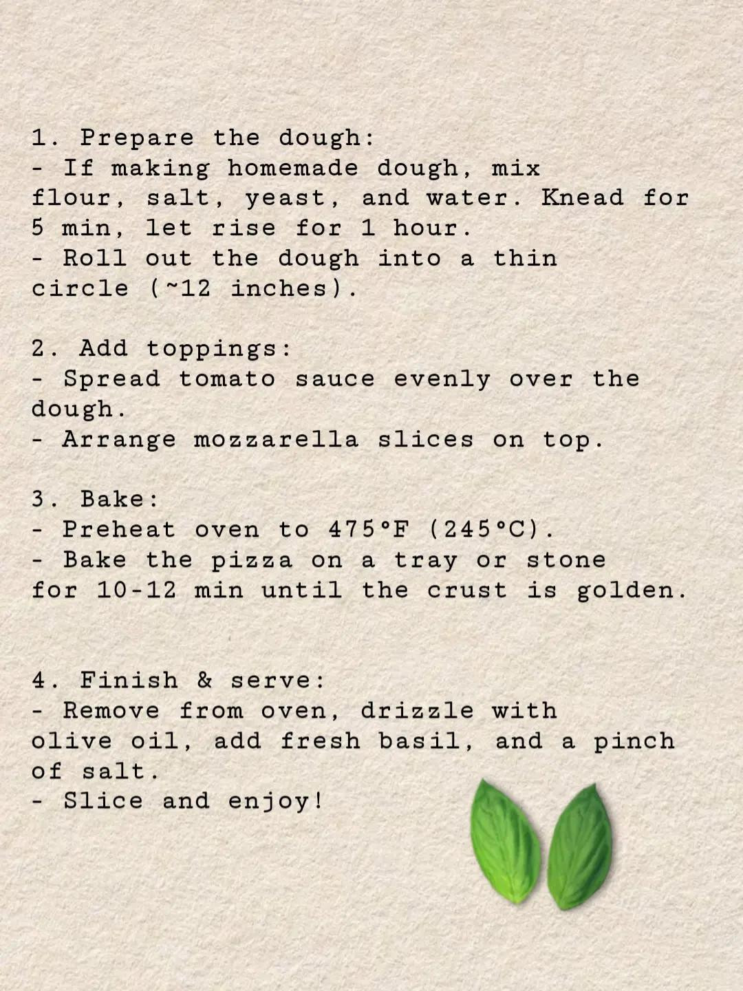 Italian Margarita Pizza 🍕🇮🇹