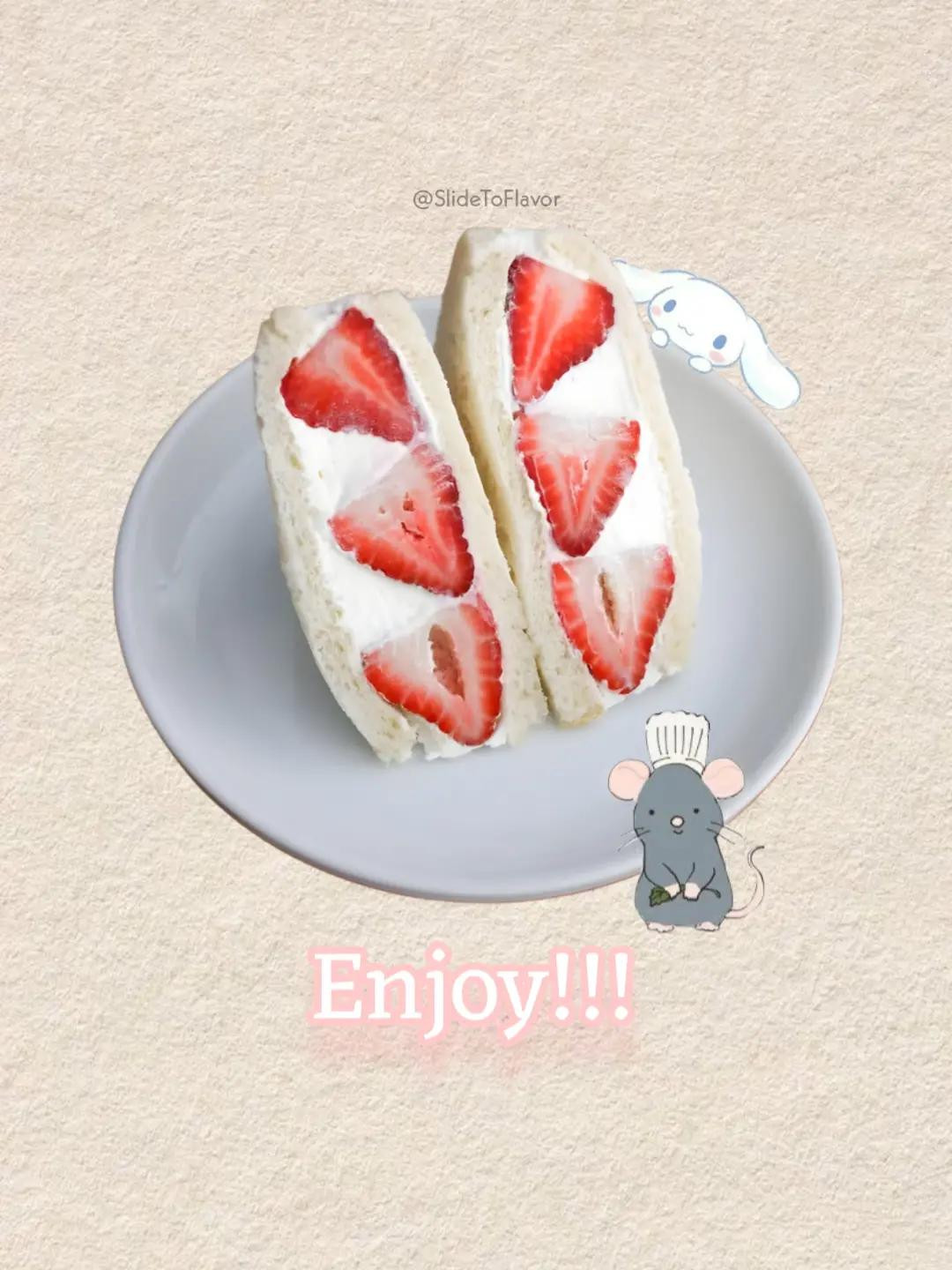Japanese Fruit Sando (フルーツサンド) Recipe 🍞🇯🇵