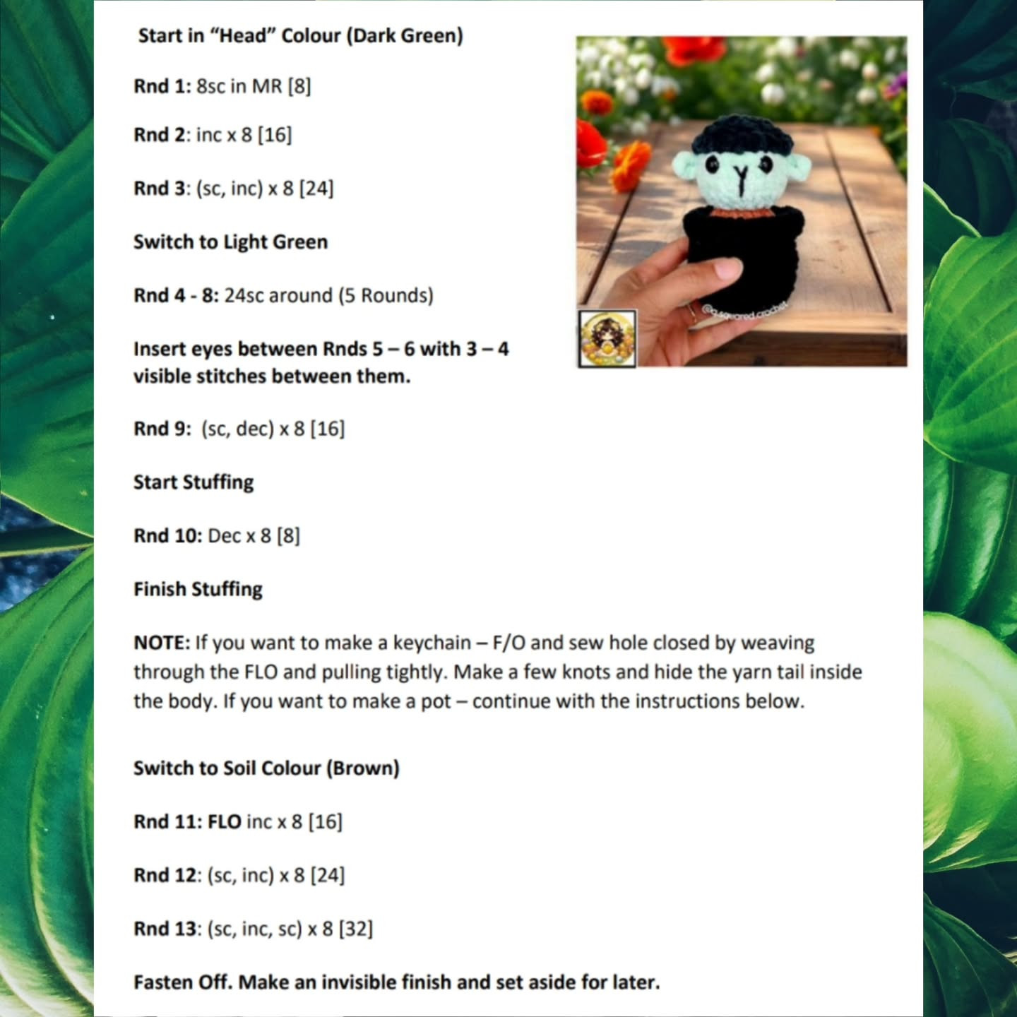 Lucas the Lamb Cactus Crochet Pattern for Beginners