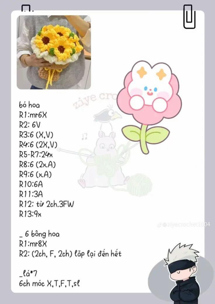 Móc bó hoa xinh iu làm quà ngày 20/10