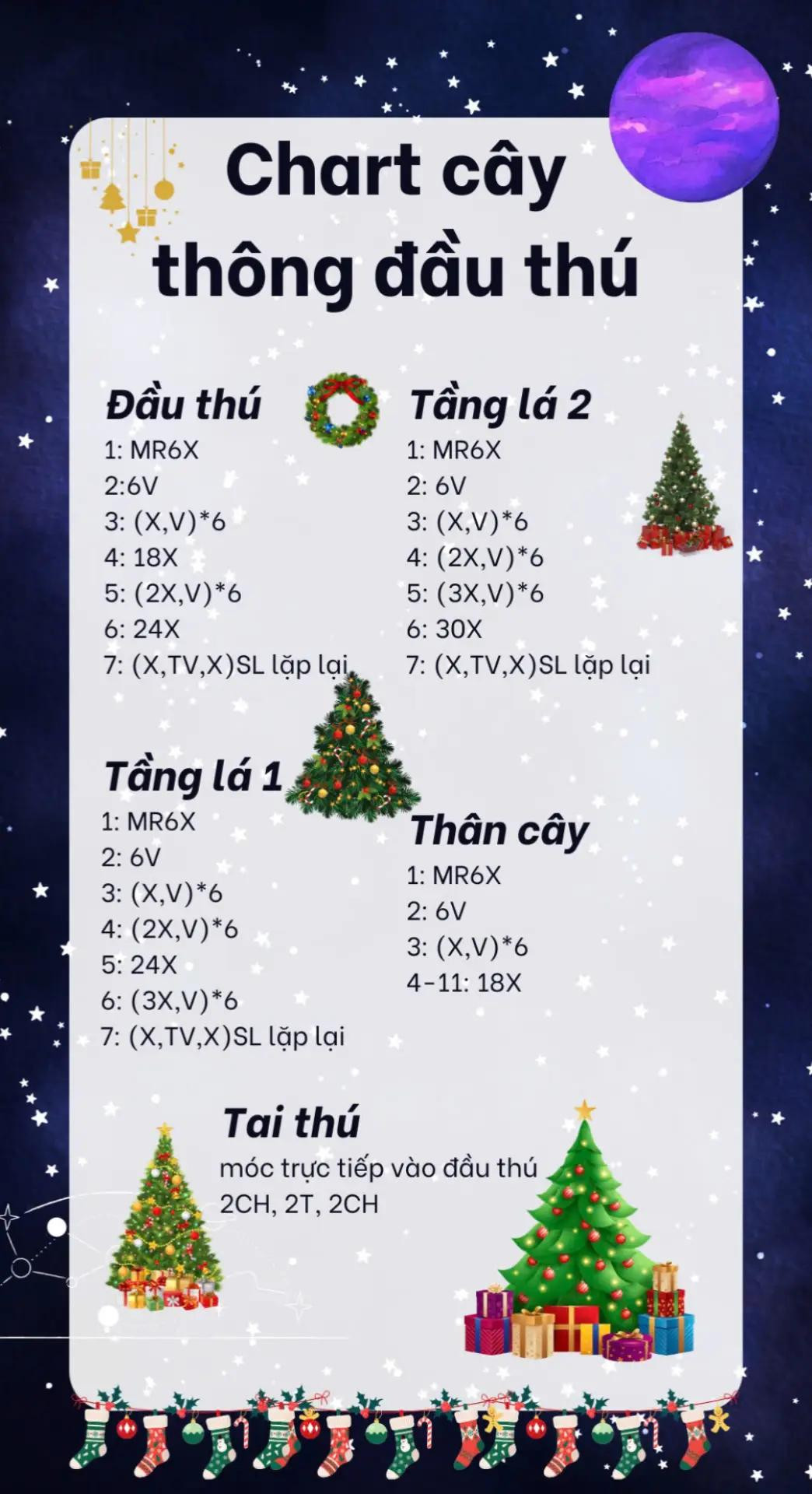 Móc len Gấu Trắng Giáng Sinh Đáng Yêu Với Khăn Quàng