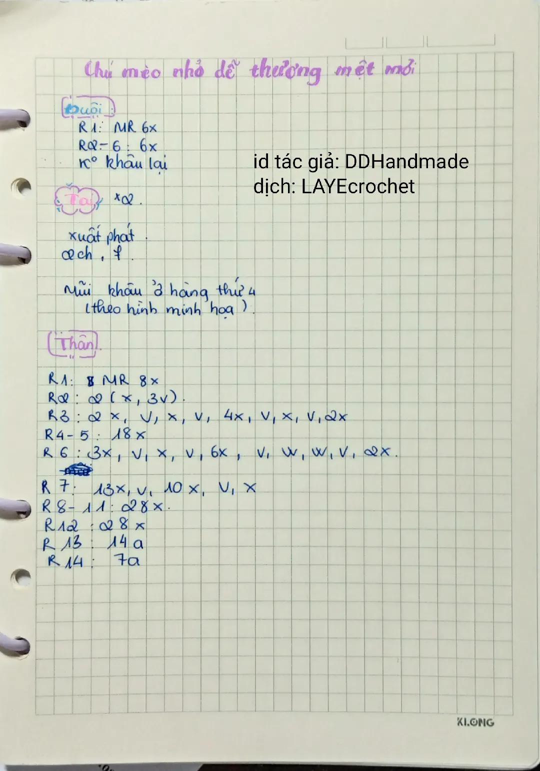 Móc len hình mèo dễ thương cho móc khóa độc đáo
