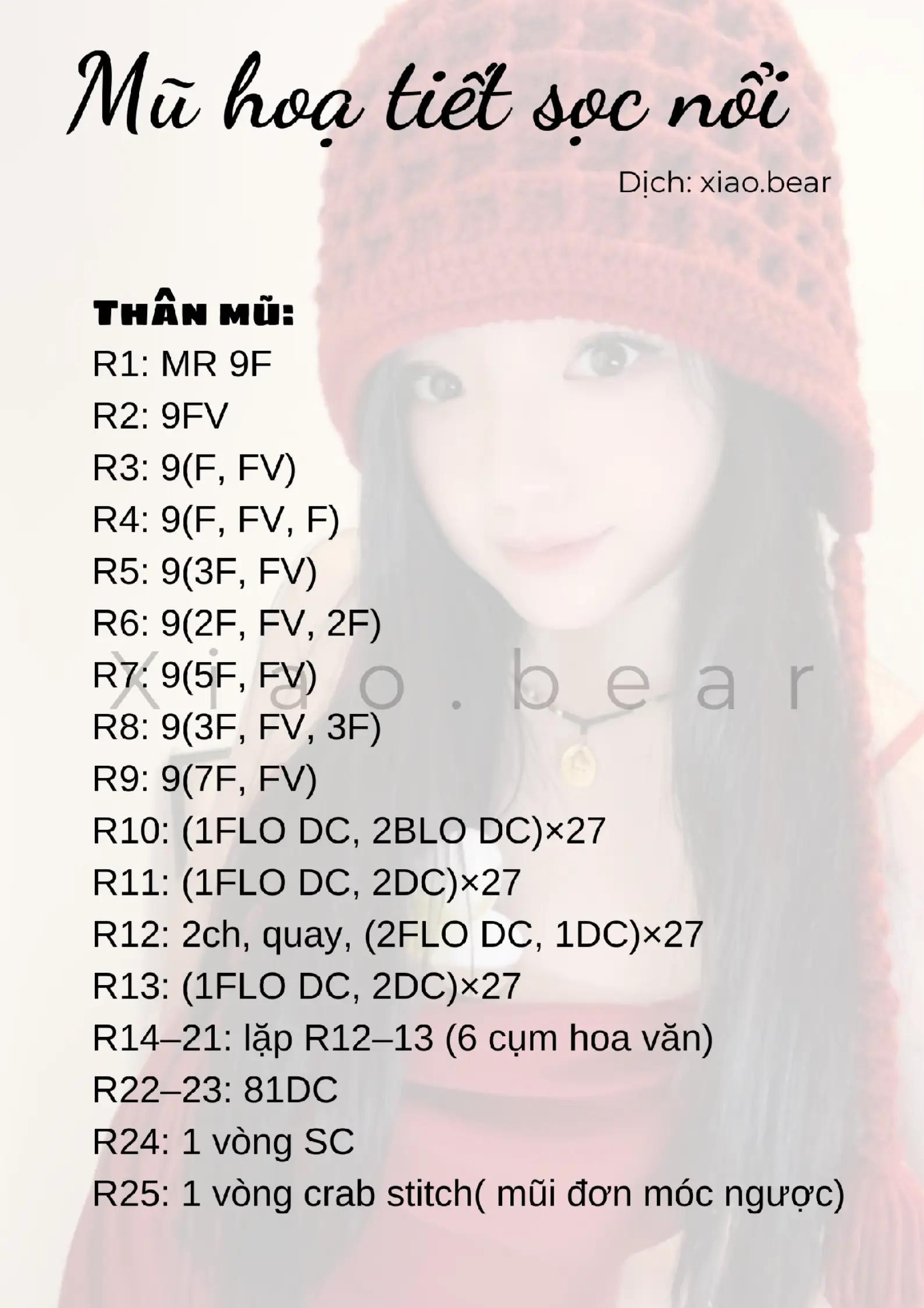 Mũ len đỏ kiểu dây thừng tạo điểm nhấn phong cách