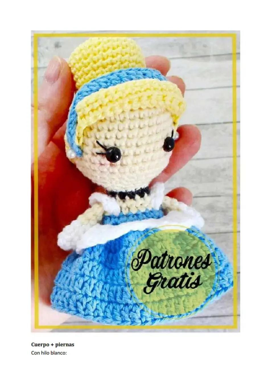 Muñeca Amigurumi Princesa con Patrón Gratis