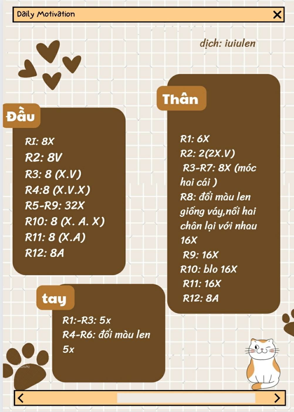 Những búp bê len móc tay xinh xắn và đáng yêu