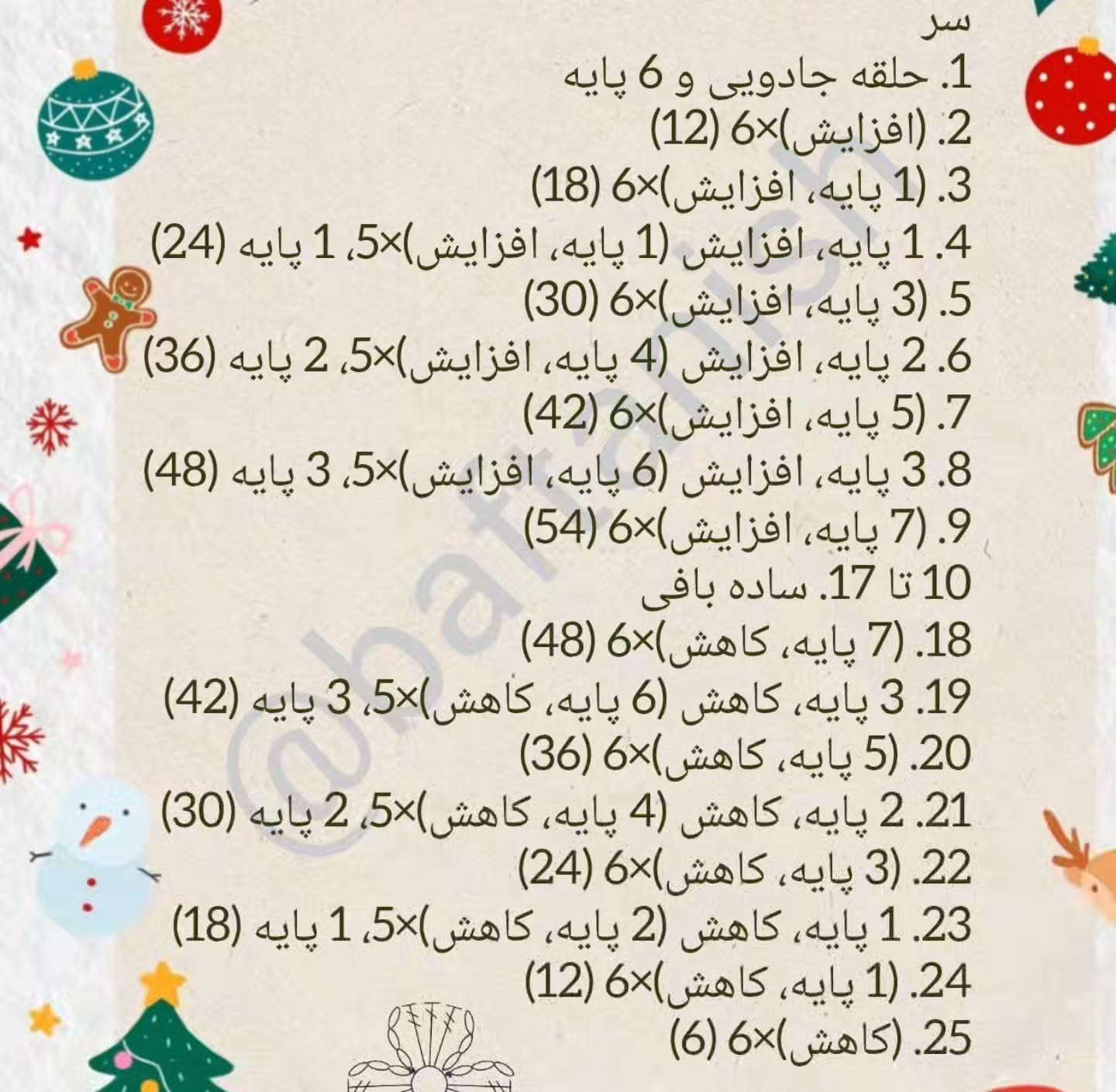 نقشه بافت خرس قلاب‌بافی با پاپیون صورتی