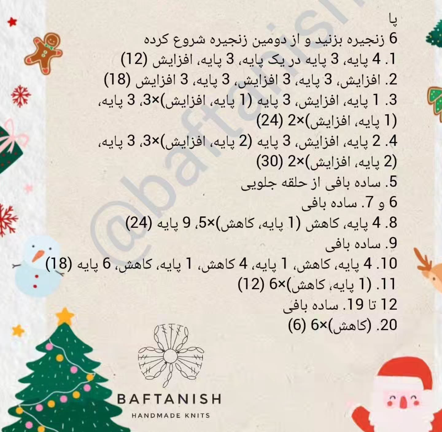 نقشه بافت خرس قلاب‌بافی با پاپیون صورتی