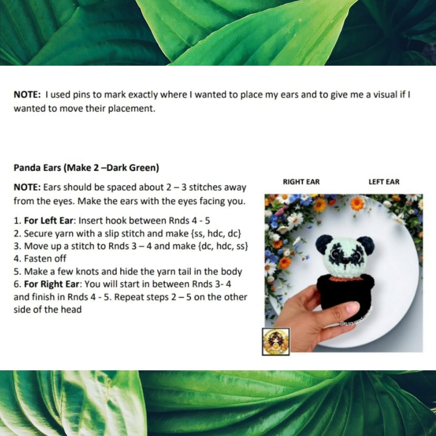 No Sew Peter the Panda Cactus Crochet Pattern