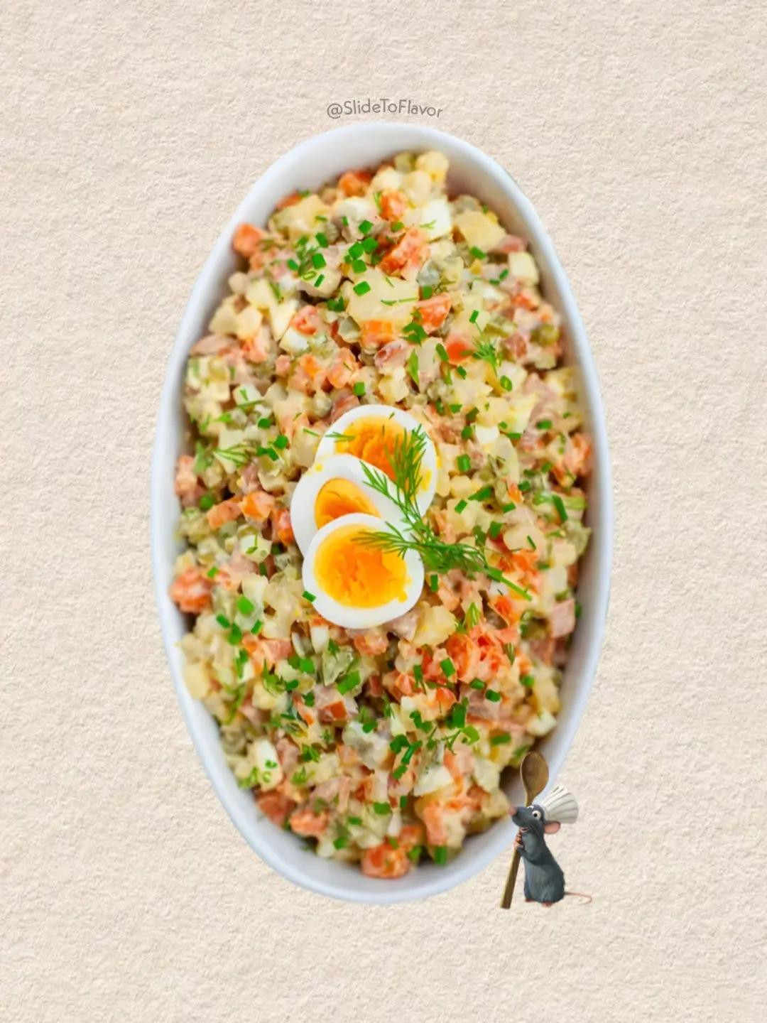 Olivier Salad Recipe 🥗🇷🇺