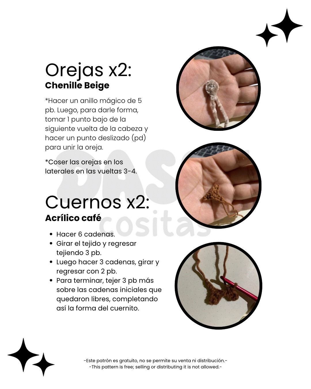 Patrón amigurumi de Tony Tony Chopper gratis y fácil de seguir