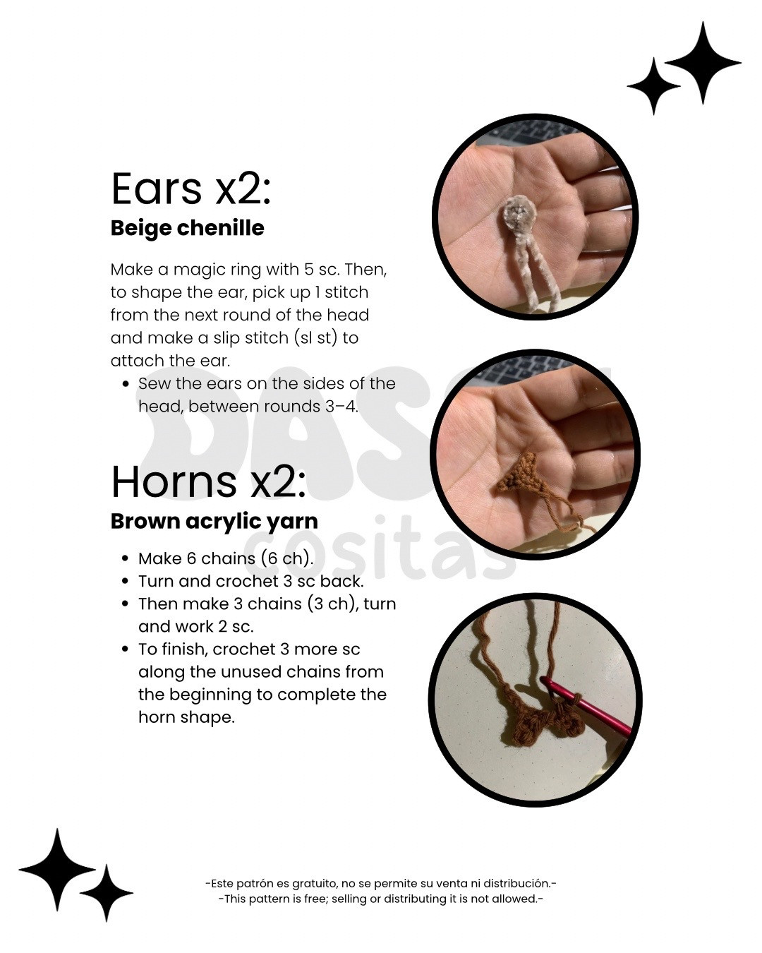 Patrón amigurumi de Tony Tony Chopper gratis y fácil de seguir