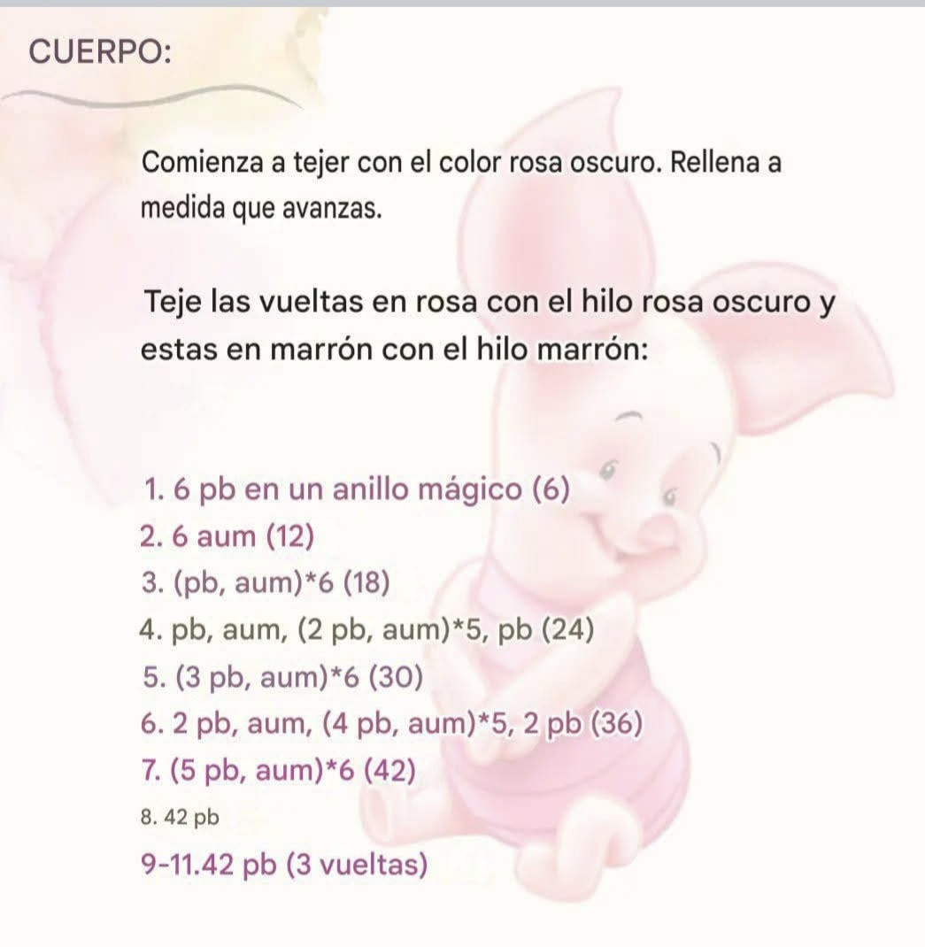 Patrón de amigurumi de cerditos y osos gratis