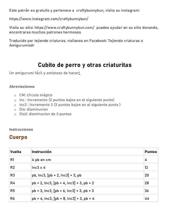 Patrón de Amigurumi de Perrito Adorable para Tejer