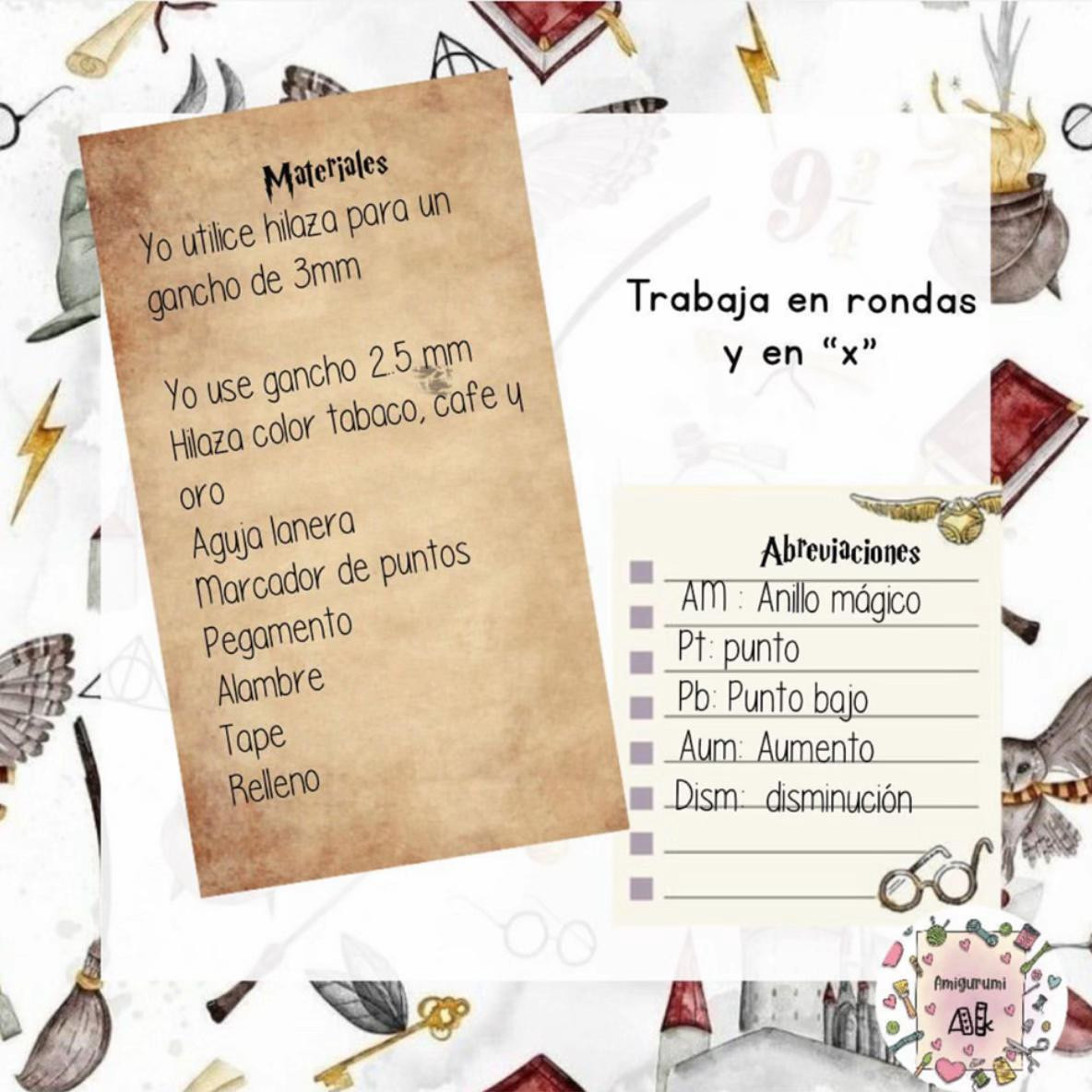 Patrón de Amigurumi: Escoba Mágica Nimbus 2000 a Crochet