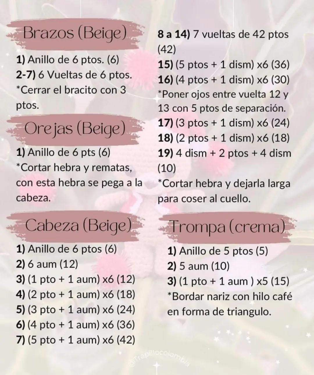 Patrón de amigurumi oso navideño gratis para principiantes