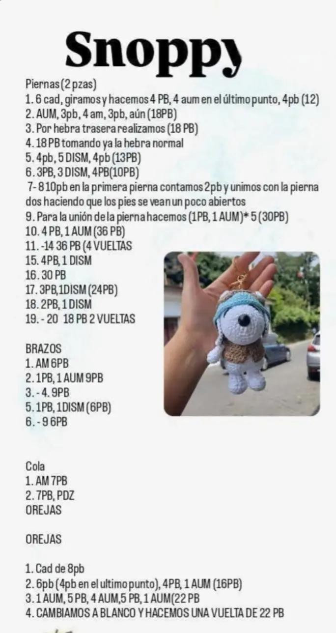 Patrón de amigurumi piloto adorable para llavero