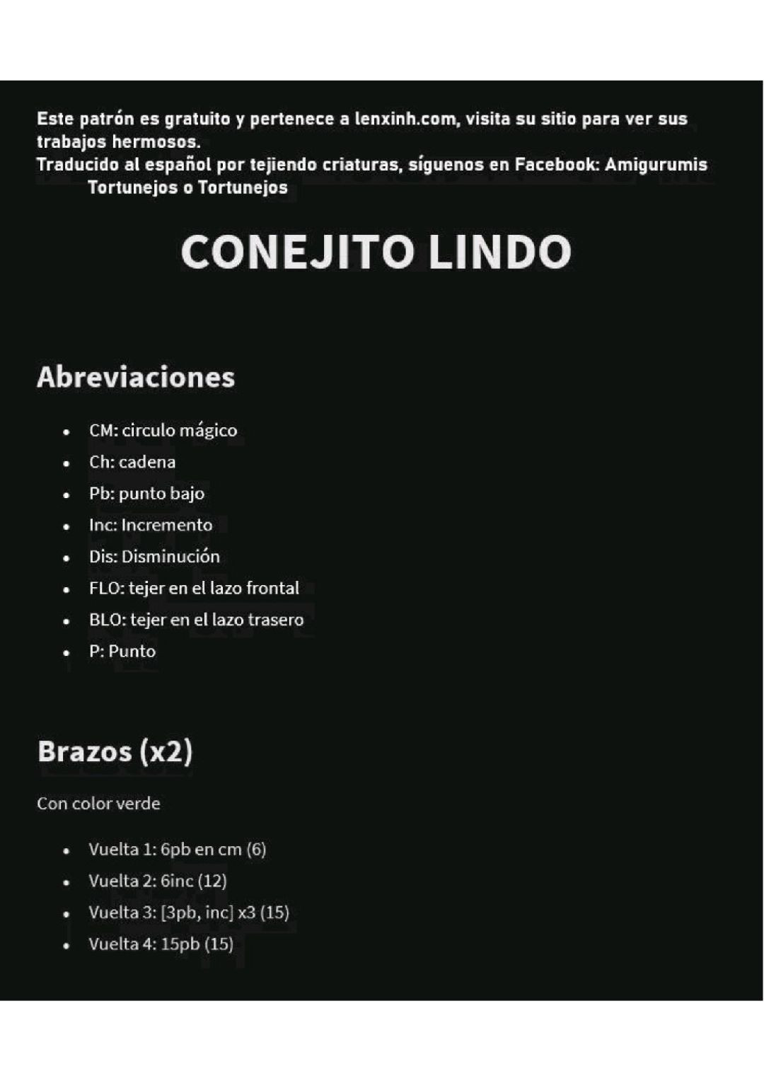 Patrón de conejo lindo a crochet gratis