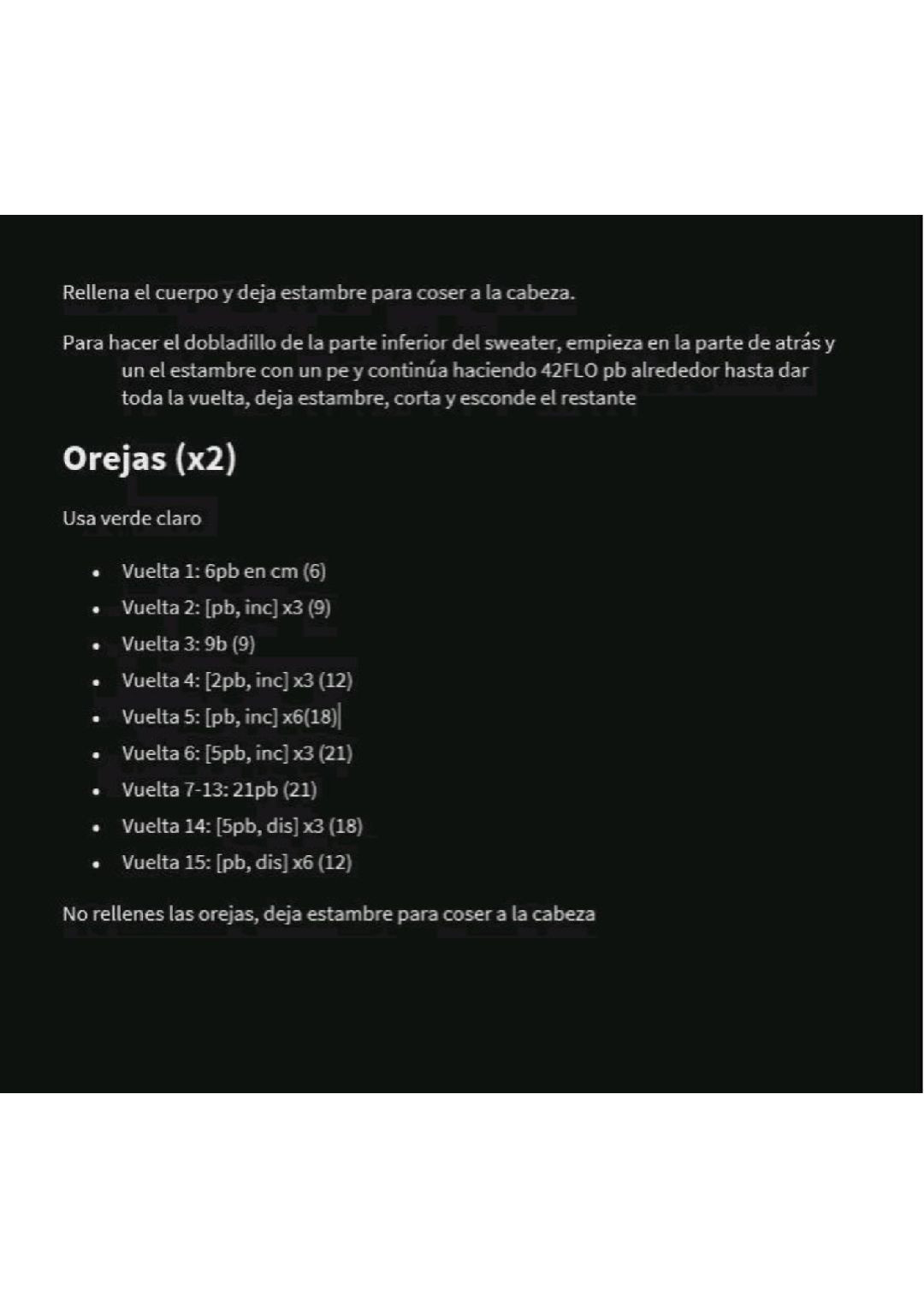 Patrón de conejo lindo a crochet gratis