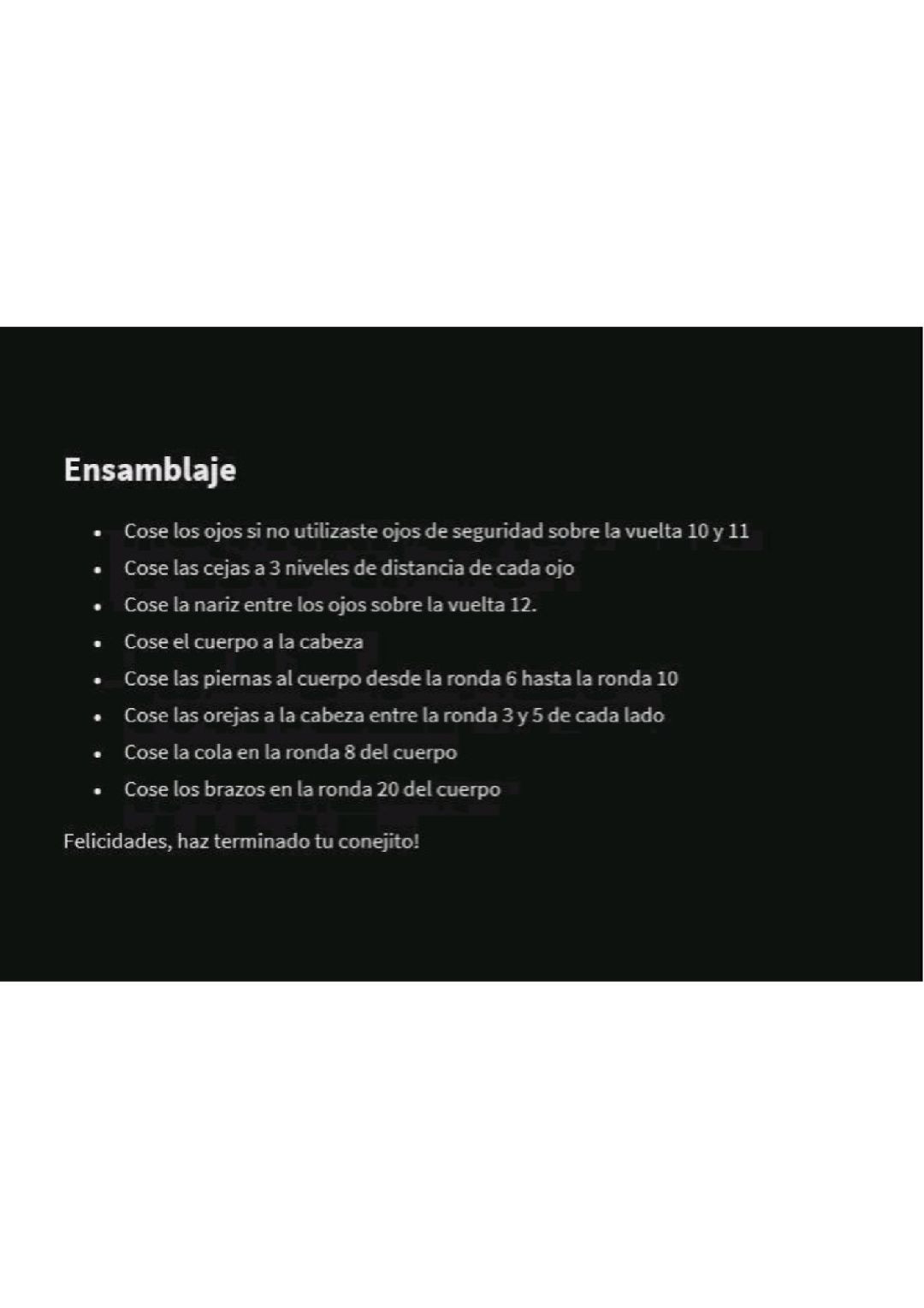 Patrón de conejo lindo a crochet gratis