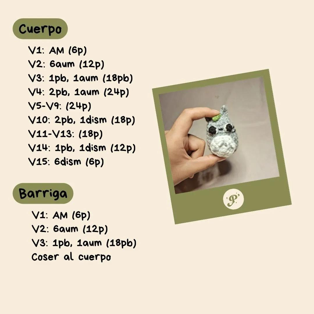 Patrón de crochet gratis para Totoro