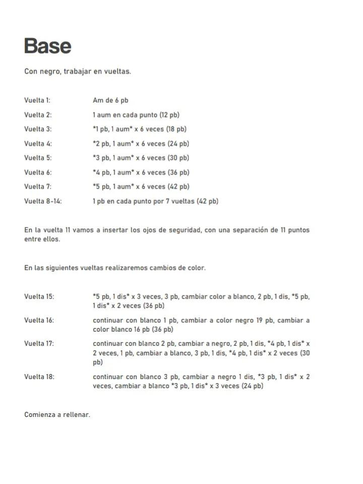 Patrón de crochet gratuito: Ballena Orca Amigurumi