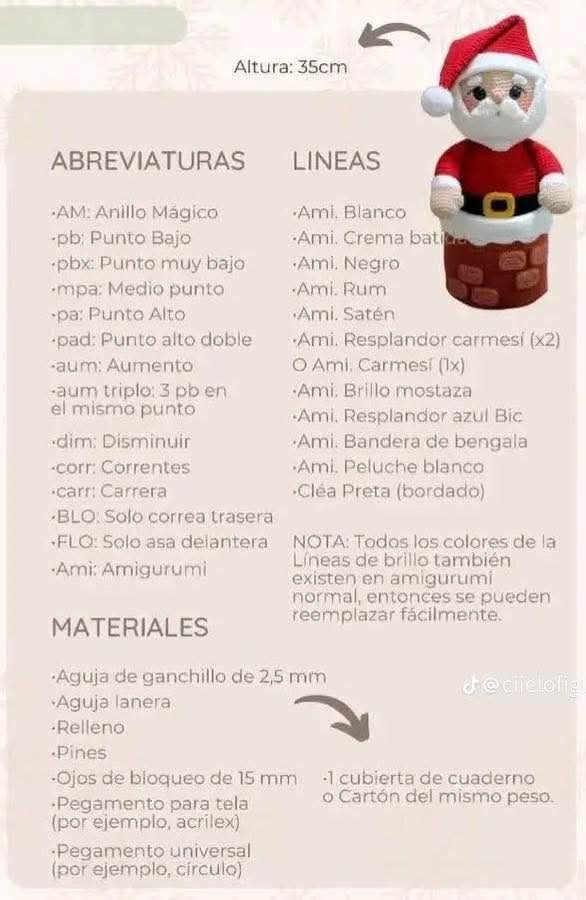 Patrón de ganchillo de Papá Noel junto a la chimenea