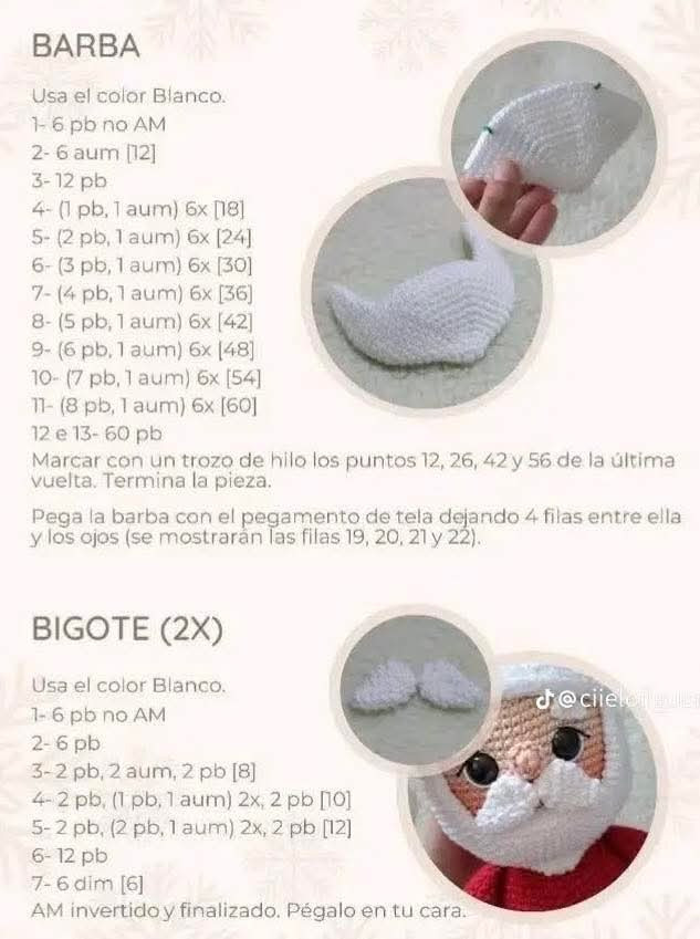 Patrón de ganchillo de Papá Noel junto a la chimenea