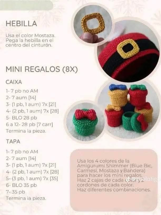 Patrón de ganchillo de Papá Noel junto a la chimenea