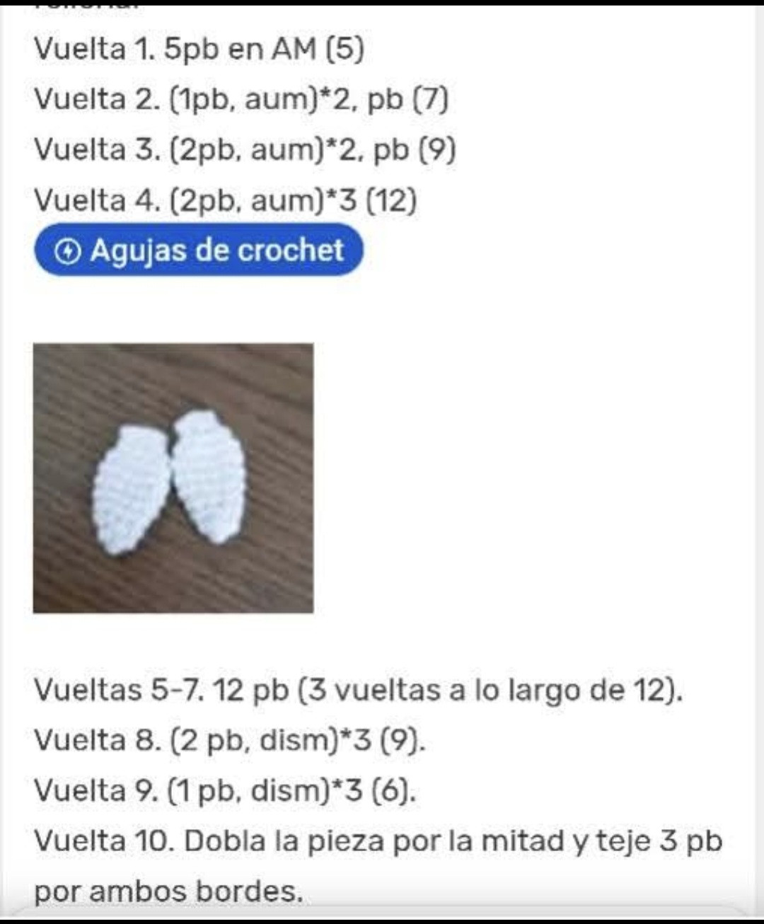 Patrón de ganso tejido a crochet detallado