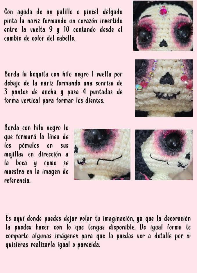 Patrón de Muñeca Catrina Amigurumi Gratis para Tejer