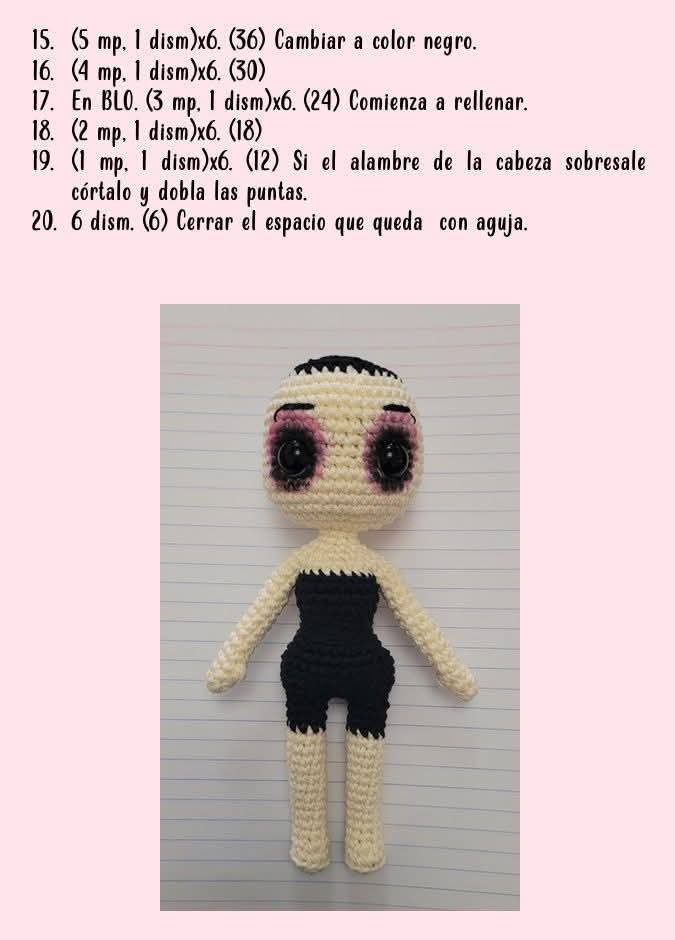 Patrón de Muñeca Catrina Amigurumi Gratis para Tejer