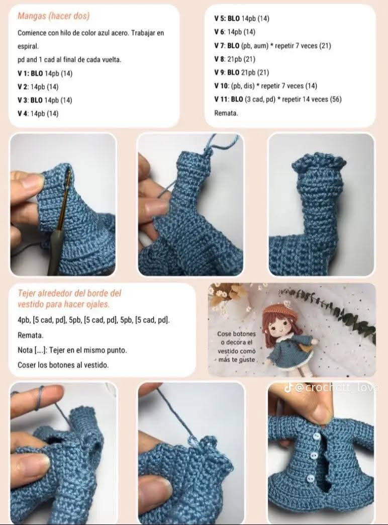 Patrón de muñeca Marisol gratis en crochet