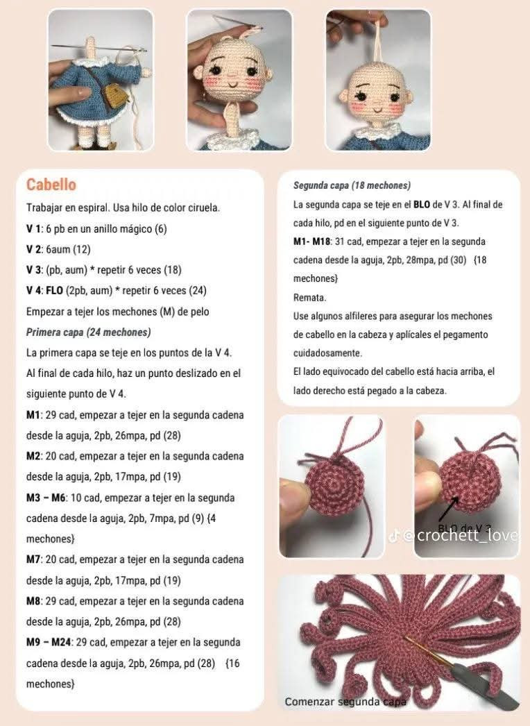 Patrón de muñeca Marisol gratis en crochet