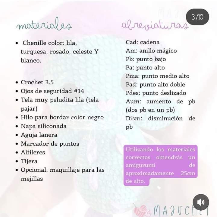 Patrón de muñeco de peluche colorido y encantador para crochet