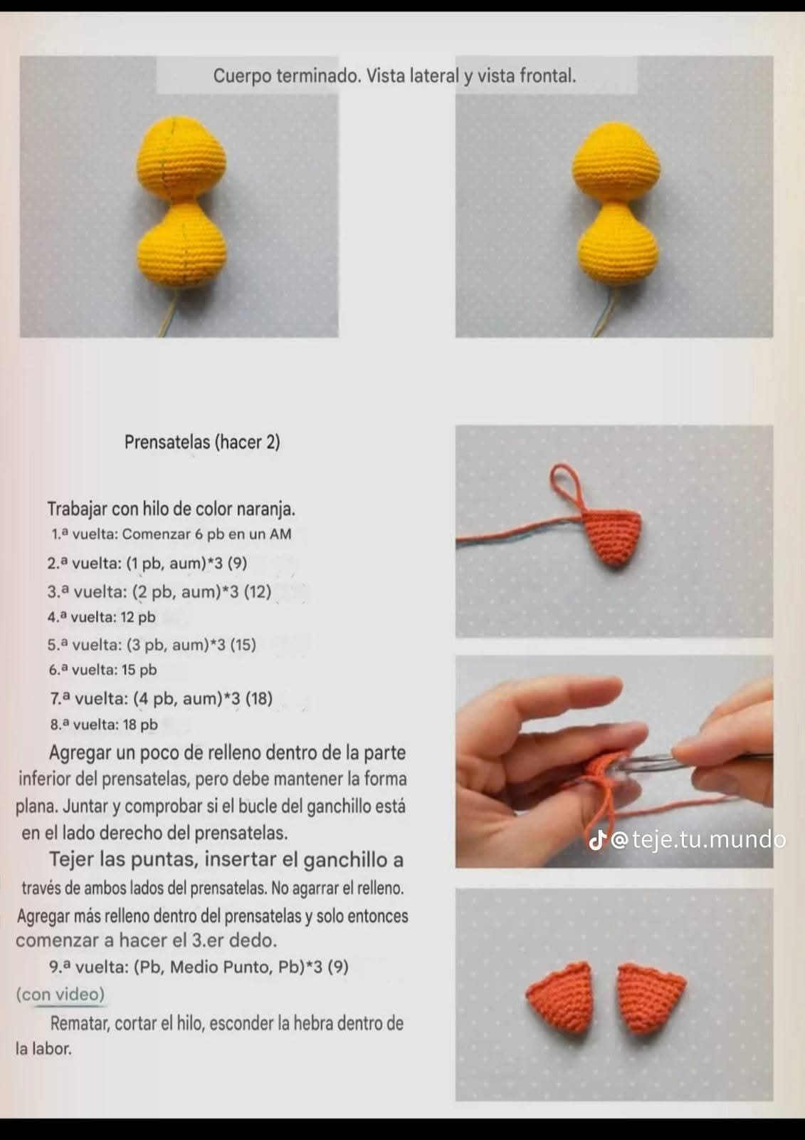 Patrón de patito de ganchillo adorable y fácil de seguir