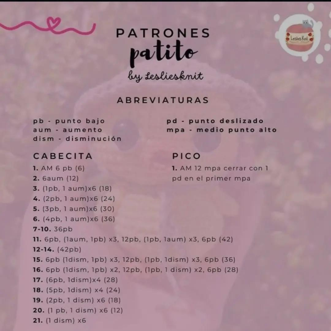 Patrón de pato de ganchillo con sombrero fácil y adorable