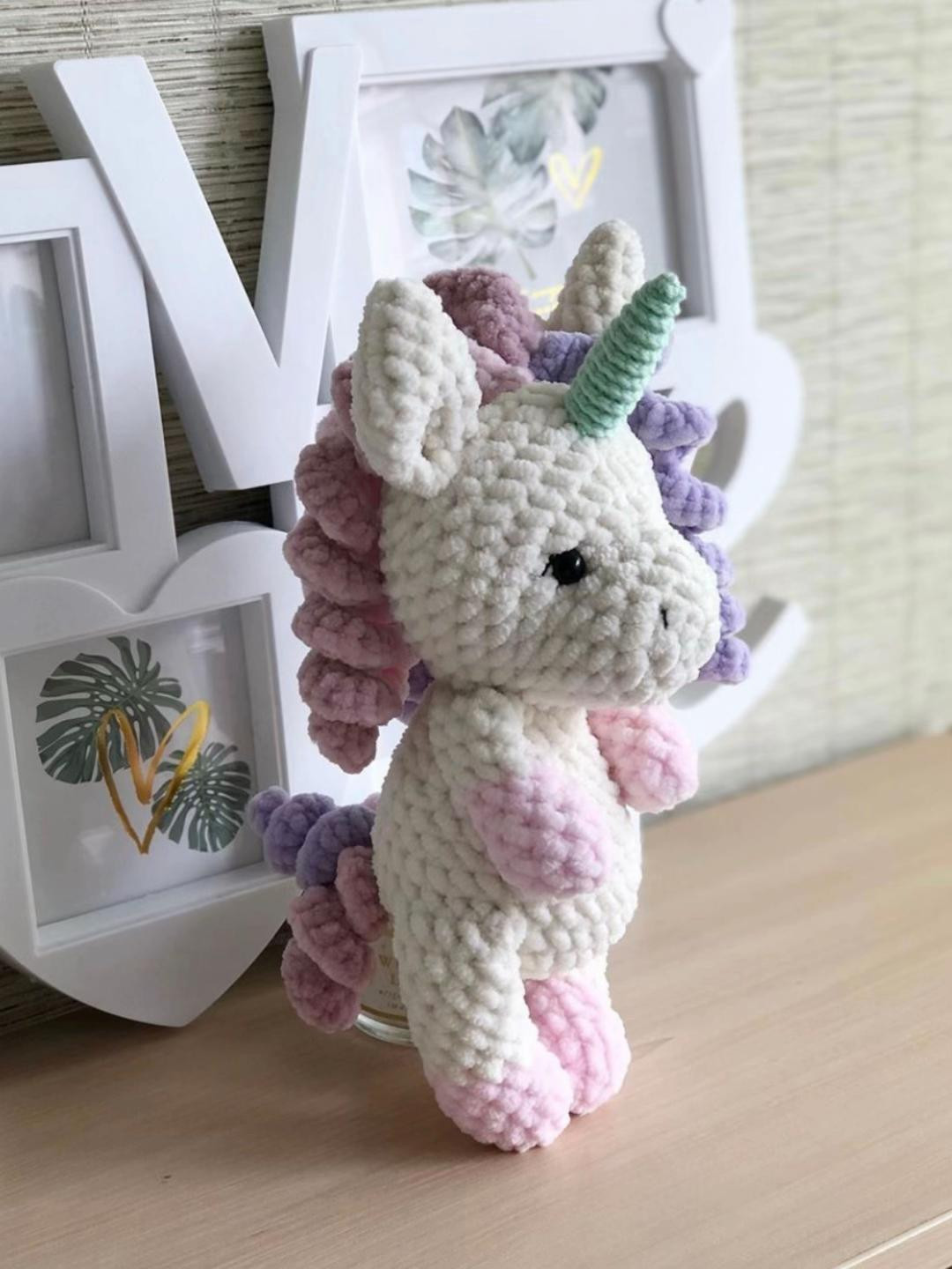 Patrón de unicornio a crochet gratis para principiantes