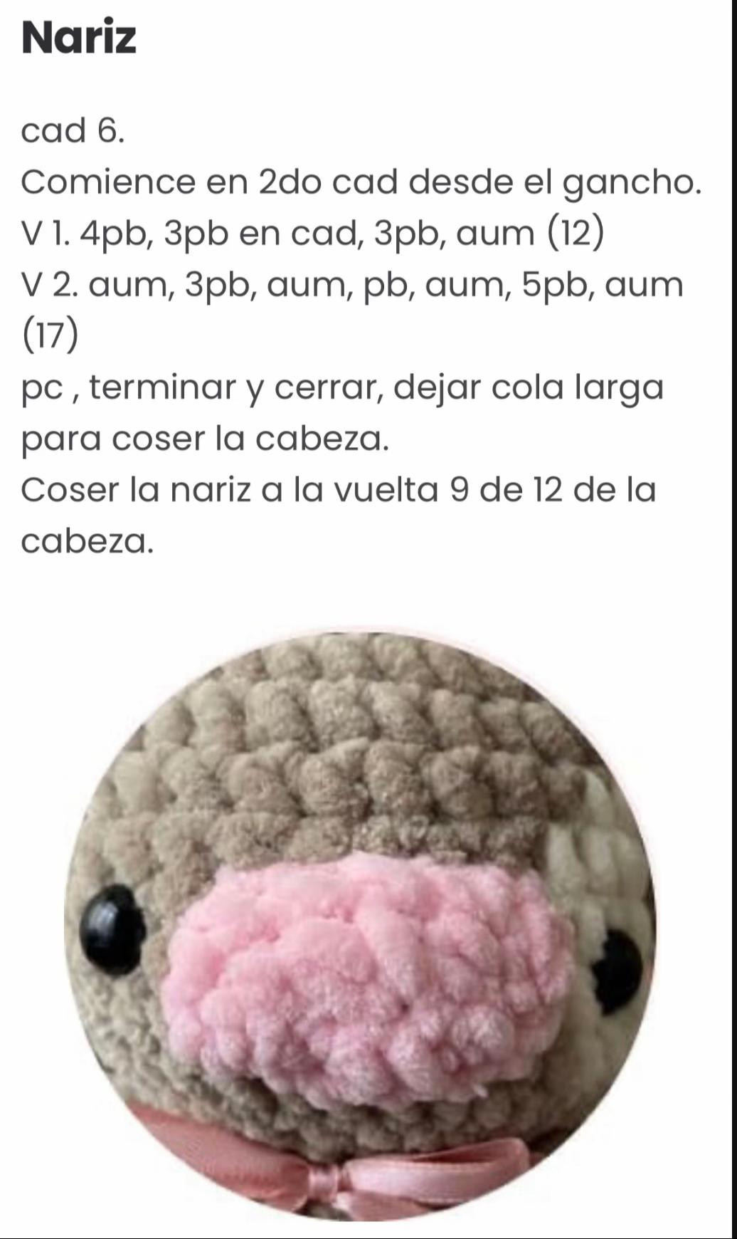 Patrón gratis de vaquita a crochet