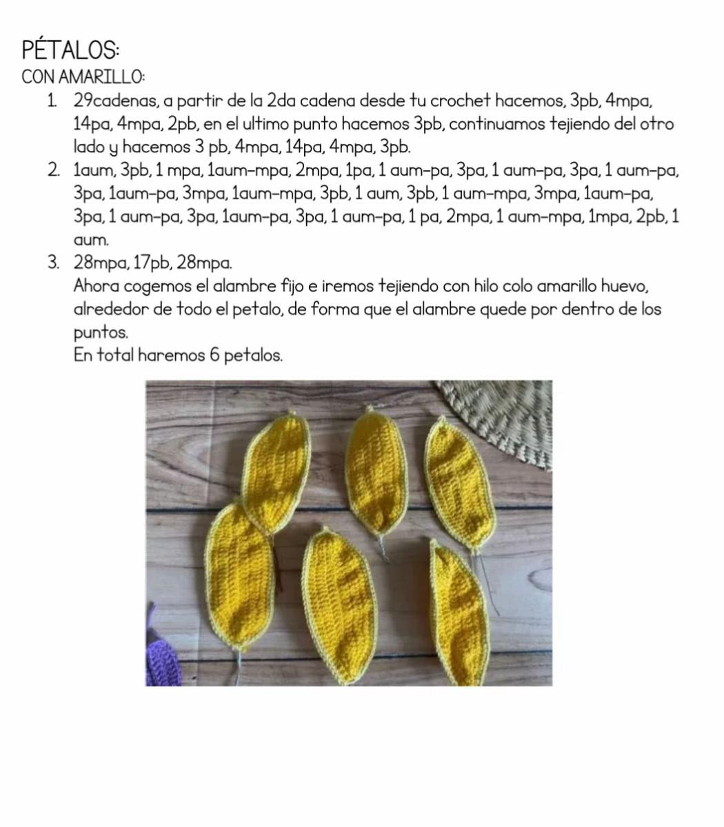 Patrón gratuito de flor de Rapunzel a crochet