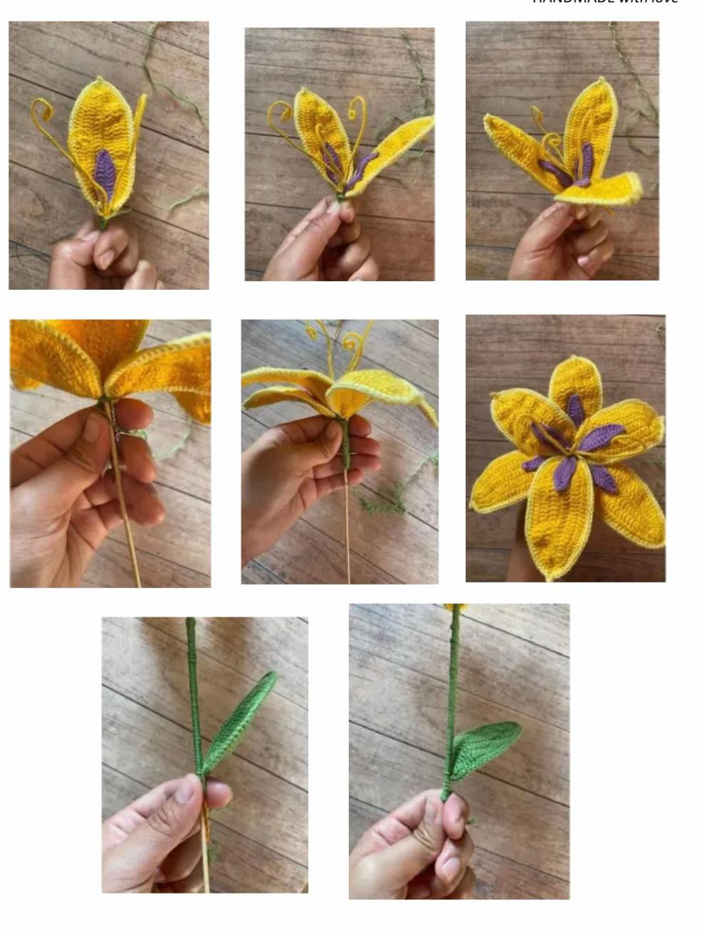 Patrón gratuito de flor de Rapunzel a crochet