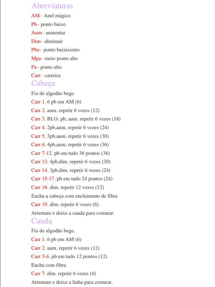 PDF Crochê Guirlanda de Coelho Receita de Amigurumi Grátis