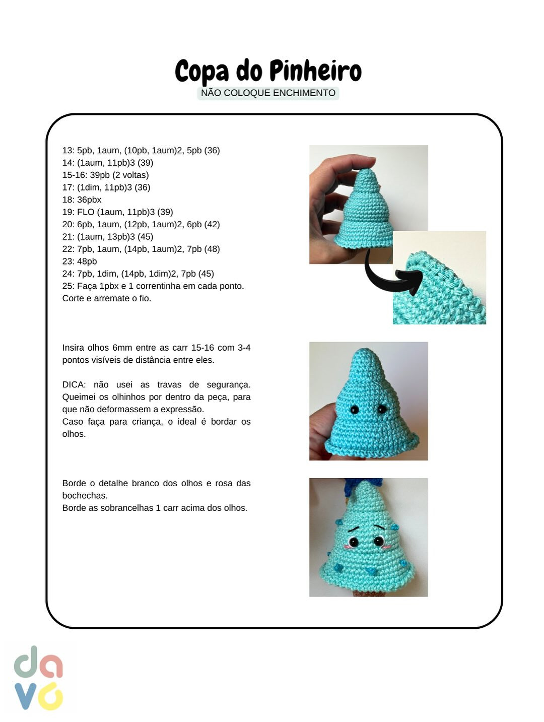 Pinheirinho de Crochê Porta-batom Natalino Fofinho e Criativo