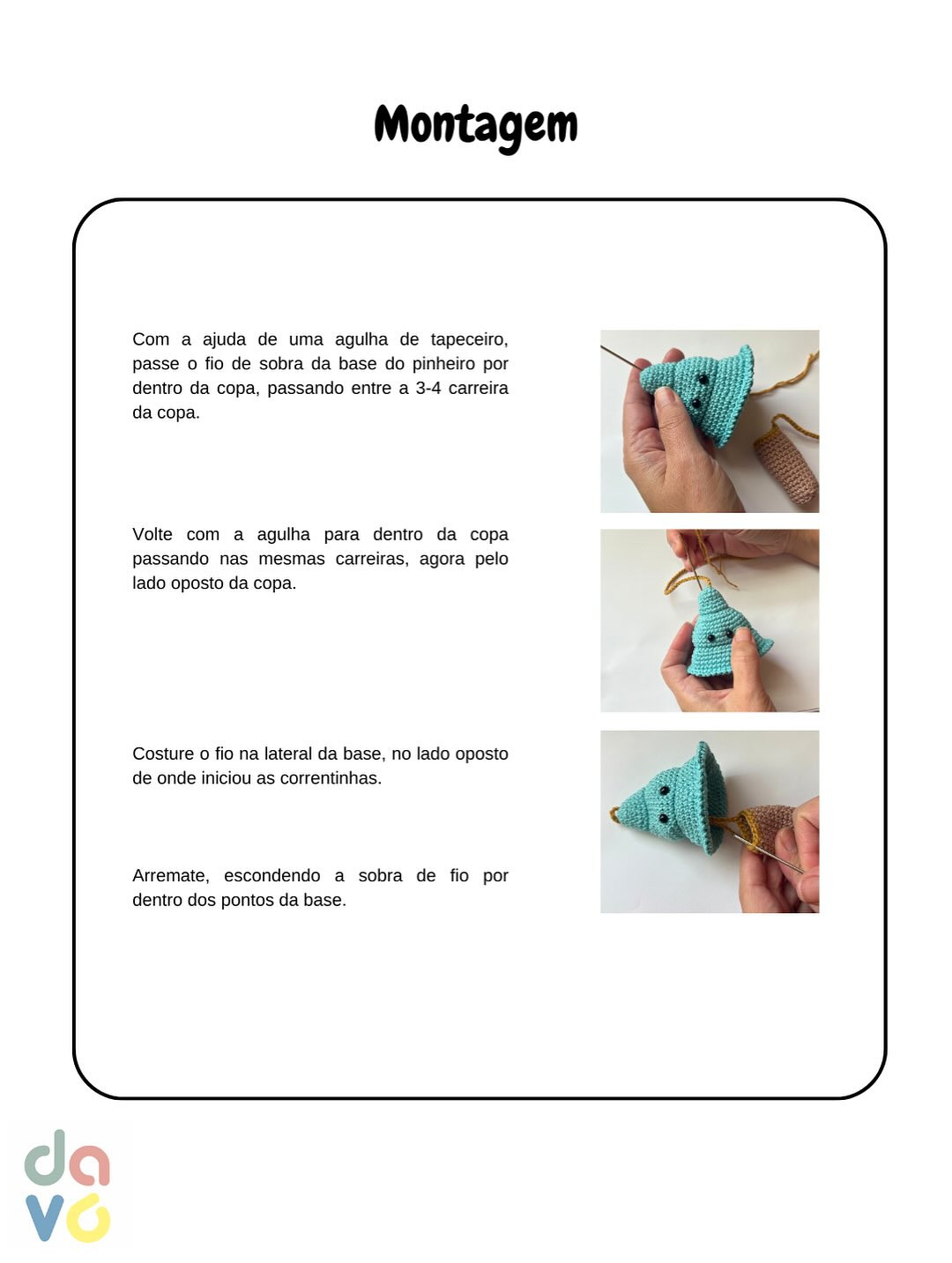 Pinheirinho de Crochê Porta-batom Natalino Fofinho e Criativo