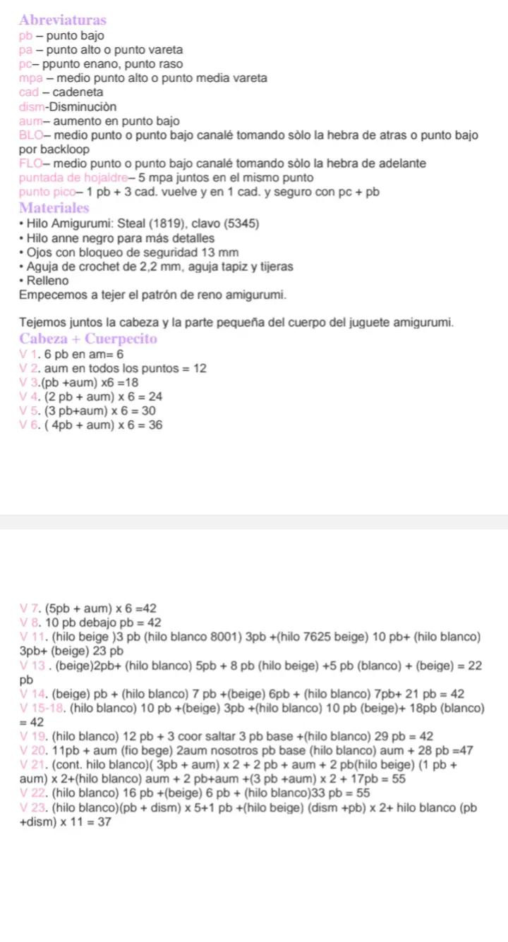 Reno Amigurumi Navideño con Sombrero de Santa Claus